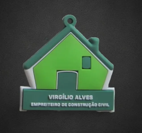Porta-chaves PVC soft 3D Virgílio Alves